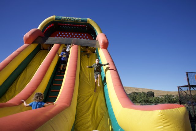 Joyful Slides Under the October Sky