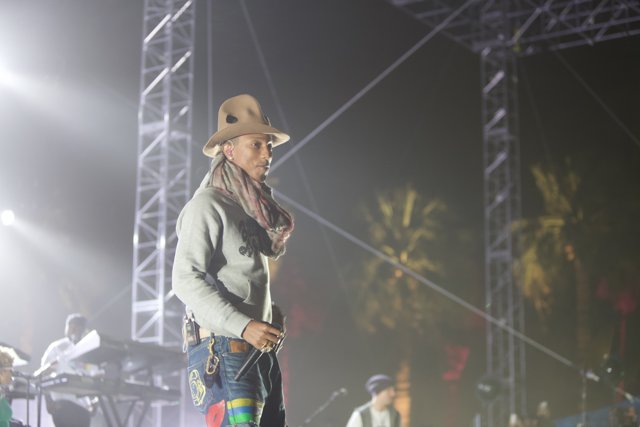 Pharrell Williams Takes the Stage at Coachella 2014