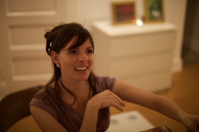 Candid Portrait of Penelope at Gallery Opening