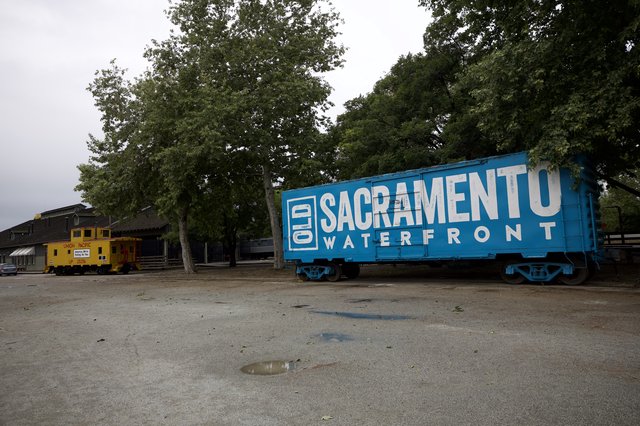 Historic Railroad Cars at Sacramento Waterfront