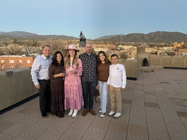 A Rooftop Family Portrait in Santa Fe