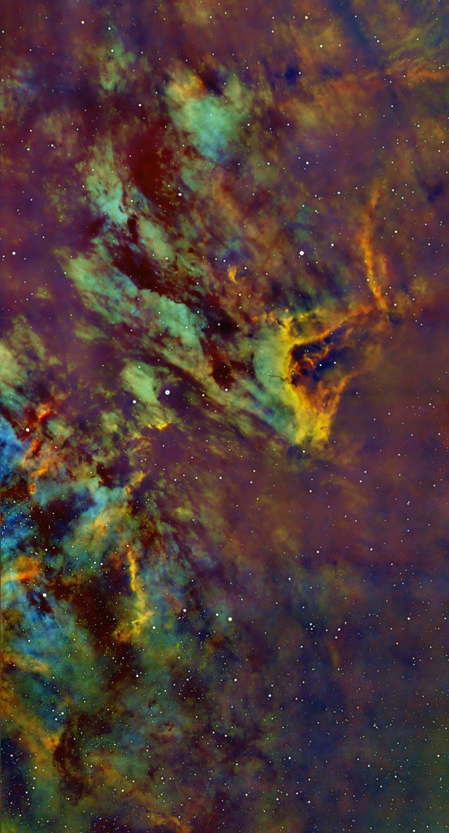 IC 5070 Pelican Nebula in Narrowband SHO Palette