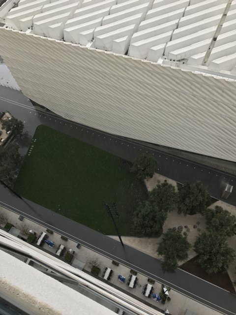 Aerial View of The Broad Office Building