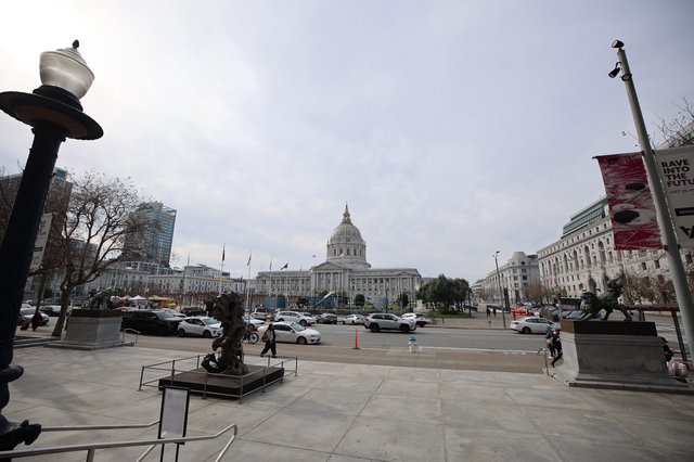 San Francisco City Hall on an Overcast Winter Day