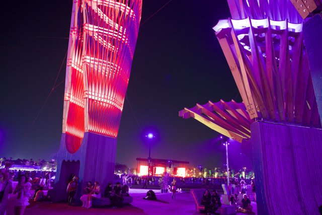 Neon Nights: Coachella 2024 Under the Urban Glow