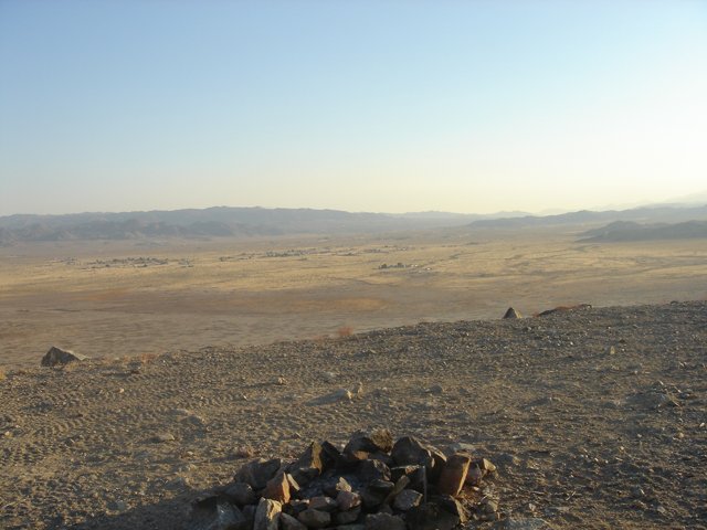 Desert Landscape with Fire Pit
