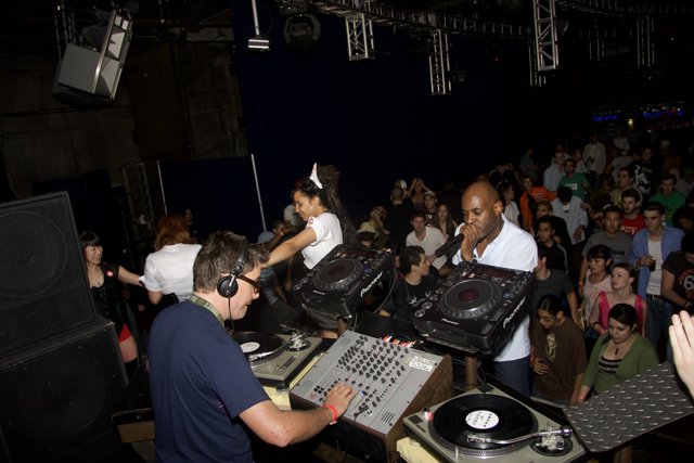 DJ busting beats at Funktion London Electricity Disk 2