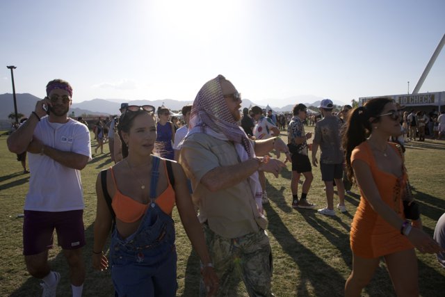 Sunset Stride: A Vibrant Scene at Coachella 2024