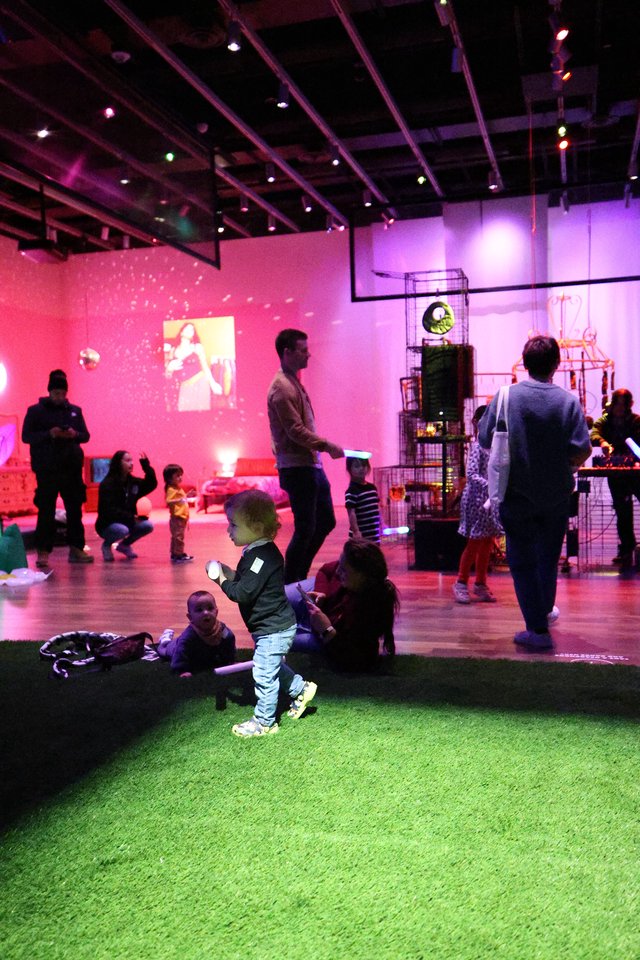 Children at Baby Rave Interactive Art Installation