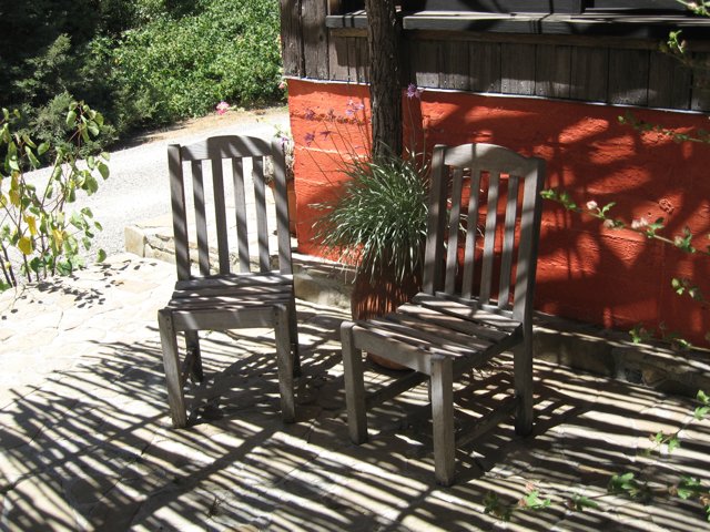 Two Chairs on a Garden Patio