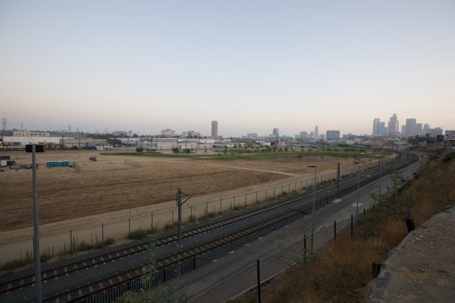 View of City from Train Tracks
