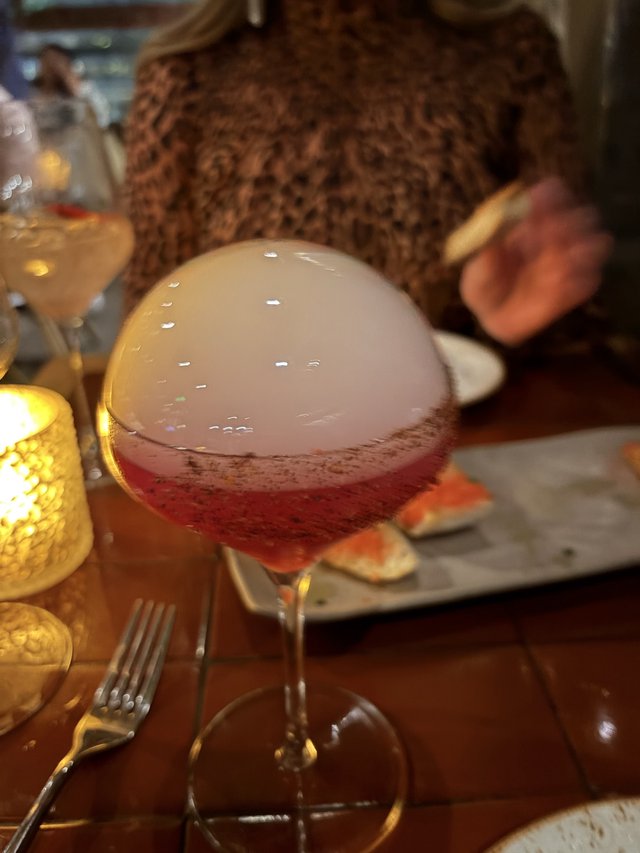 Elegant Cocktail Sphere with Dry Ice Effect