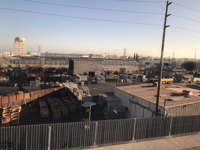 Warehouse and Urban Landscape from the Train Tracks