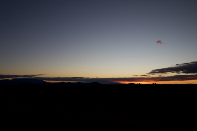 Desert Mountain Silhouette at Twilight
