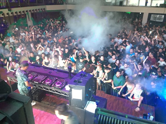Smoke-Filled Nightclub Crowd in Los Angeles