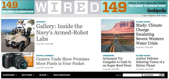 Wired Magazine's Website: An Electronic Journey