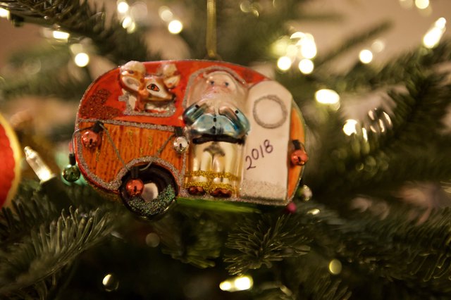 Festive 2018 Camper Trailer Christmas Ornament