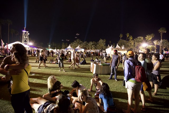 Nighttime fun at Coachella festival