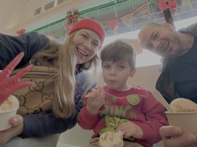 Family Christmas Ice Cream Celebration