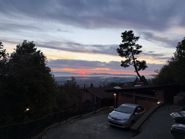 Sunset Over San Francisco Bay from Oakland Hills