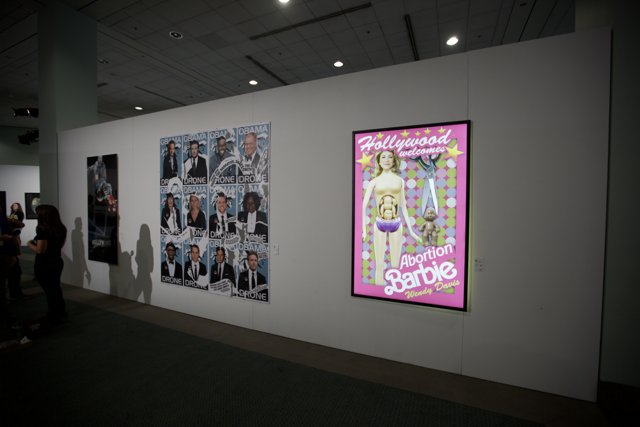 Celebrities Admiring Political Artwork