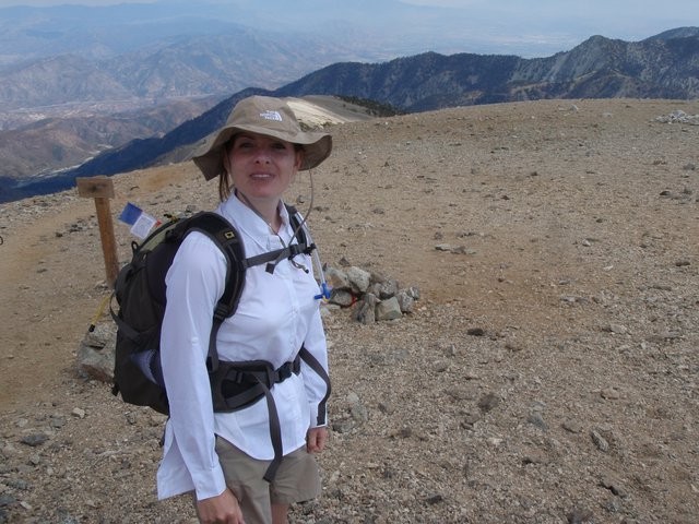 Hiker Conquers Mount Baldy Summit Ridge Trail
