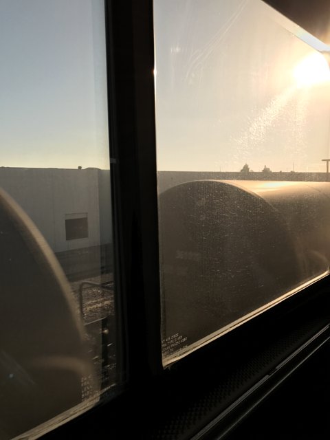 Sun-kissed Train Travel