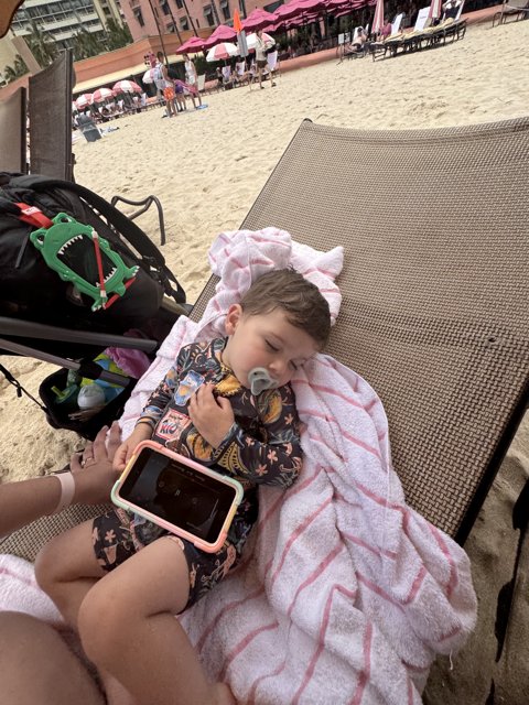 Afternoon Nap on Waikiki Beach