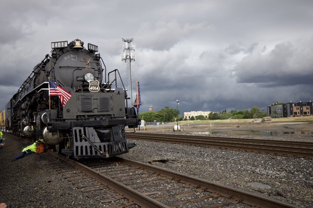 Union Pacific Big Boy 4014 Under Storm Clouds