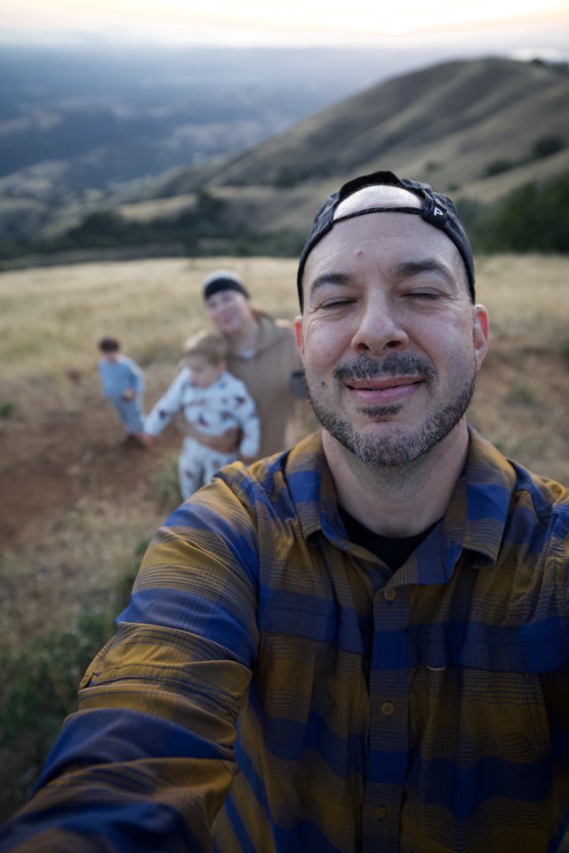 Family Selfie at Dusk on Mount Diablo