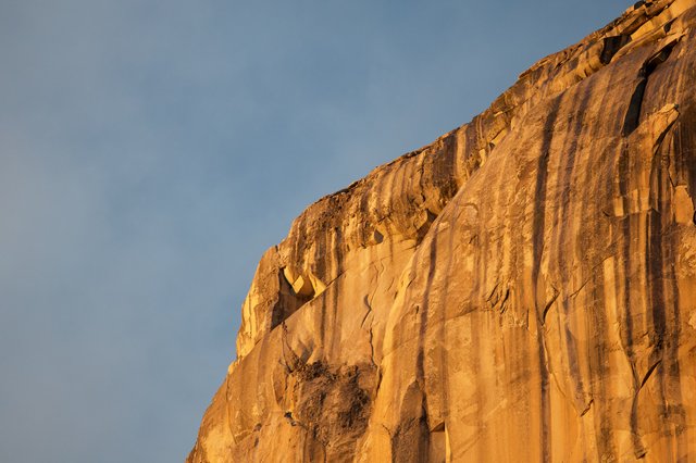 Golden Hour Light on El Capitan's Granite Face