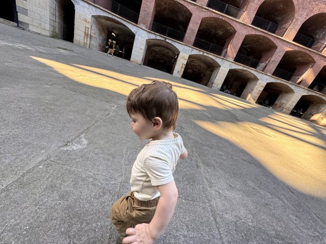 Wesley's Adventure in Fort Point Courtyard
