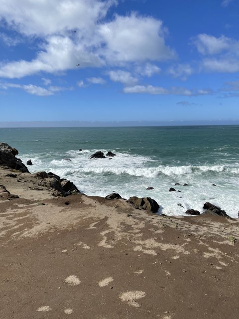 A Breathtaking View of the Ocean from a Cliff in Jenner, California