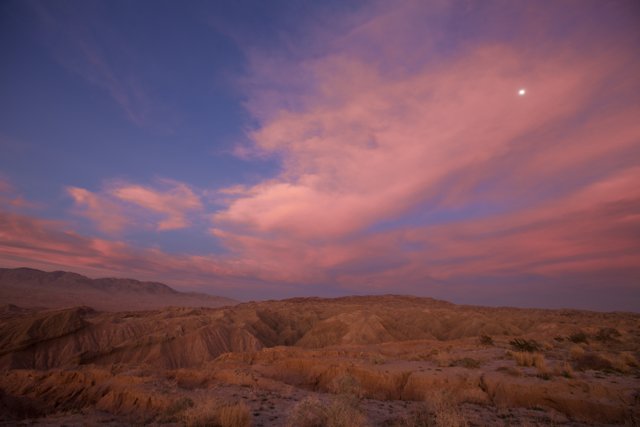 Moonrise Over Anza Borrego Desert