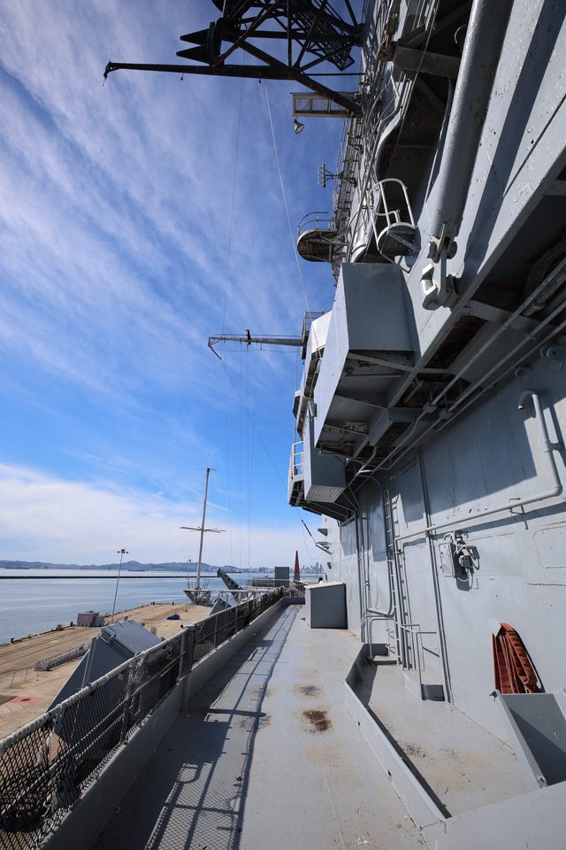 USS Hornet Aircraft Carrier Flight Deck Walkway View