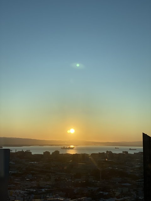 Sunset over San Francisco Skyline