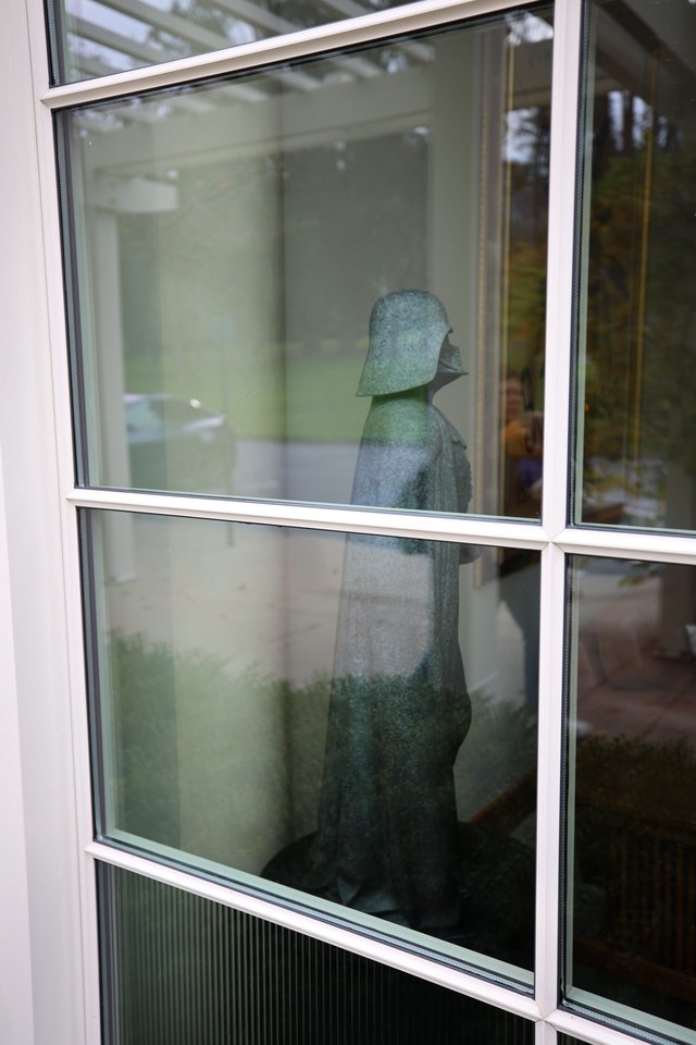 Stone Sentinel Behind Glass at Skywalker Ranch