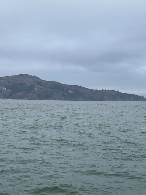 Cloudy Seascape from a Boat on San Francisco Bay