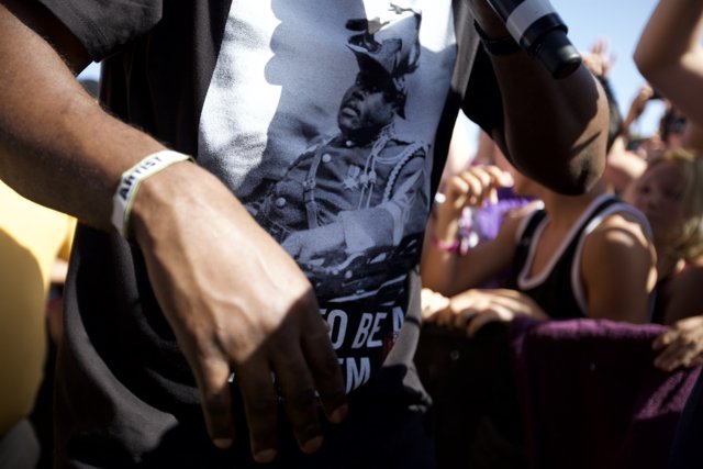 Man wearing Marcus Garvey t-shirt