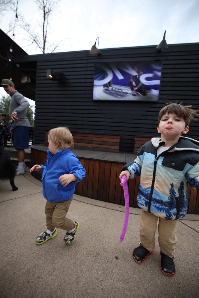 Children Making Silly Faces at Outdoor Venue