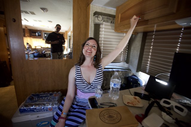 Candid Moment Inside RV at Coachella 2012