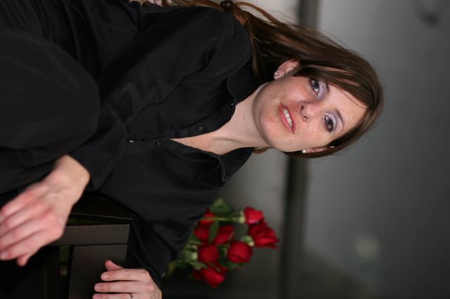 Penelope Seated with Red Roses on Valentine's Day