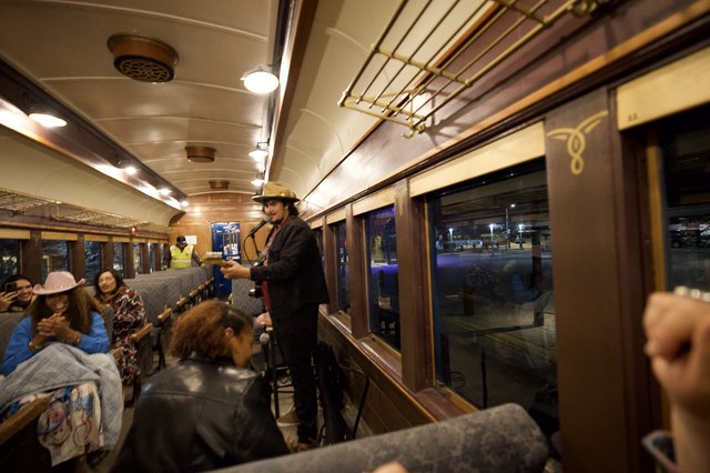 Live Music Performance on Vintage Train Journey