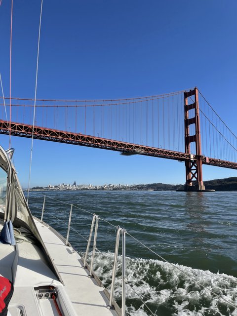 Sailing Underneath the Golden Gate Bridge