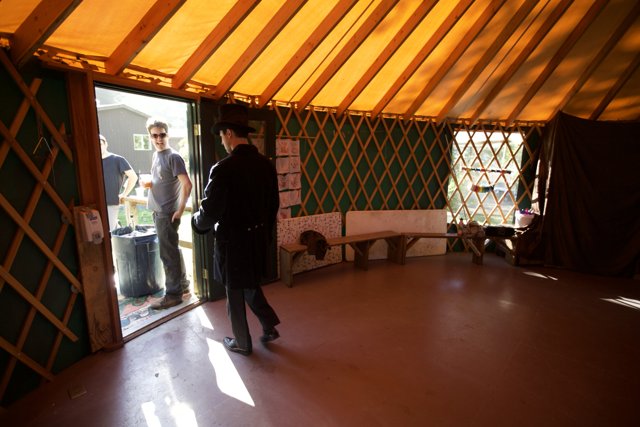 Standing in a Yurt