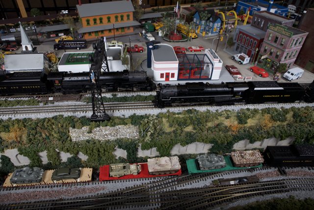 Miniature Military Railroad Diorama