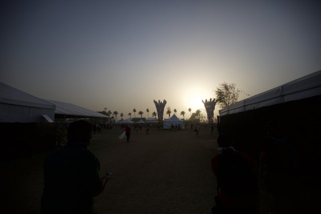 Festival Silhouettes at Sunset