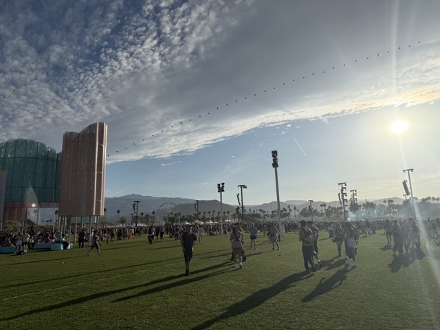Sunlit Festival Scene