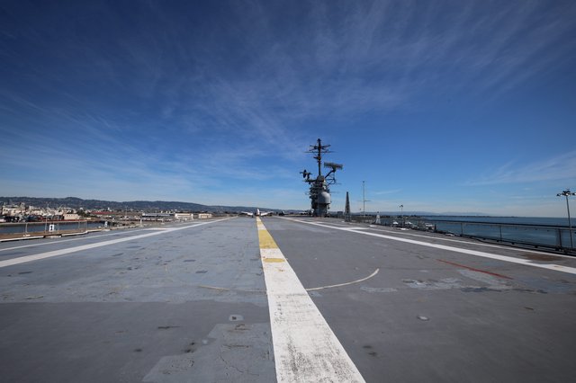 Flight Deck of Historic Aircraft Carrier USS Hornet