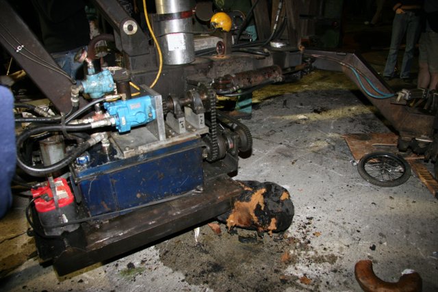Wood-Cutting Machine in Operation